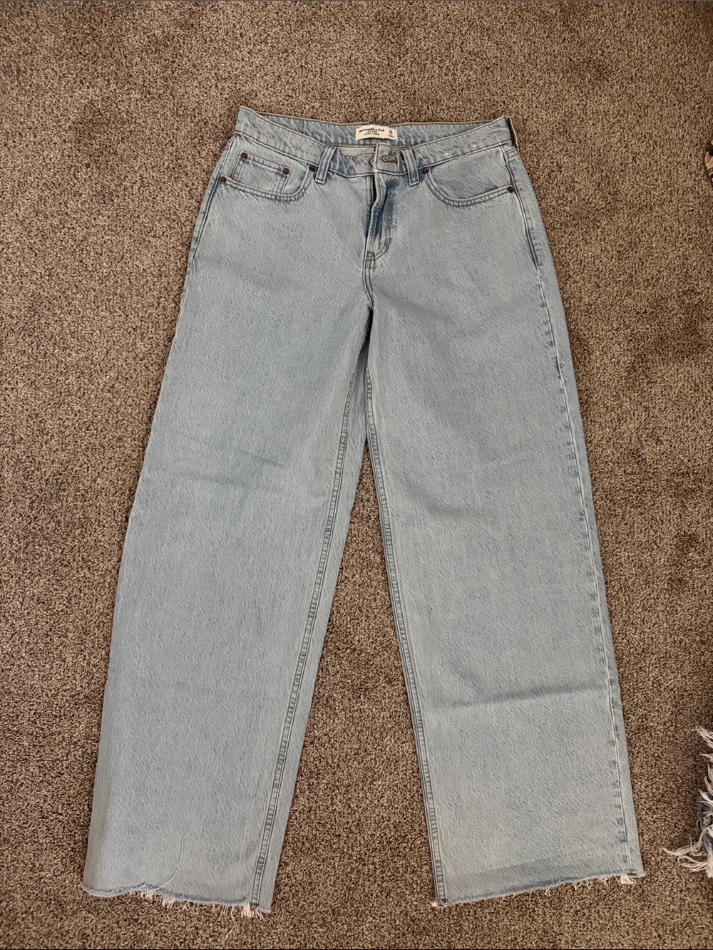 Abercrombie & Fitch Light Blue Wide Leg Jeans